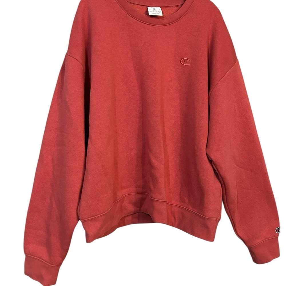 Champion Women's Classic Red Crew Neck Sweater - Picture 3 of 4